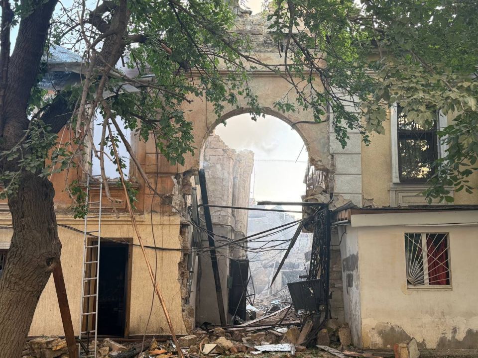 Одесса после налета "Гераней" Одесса после налета "Гераней"