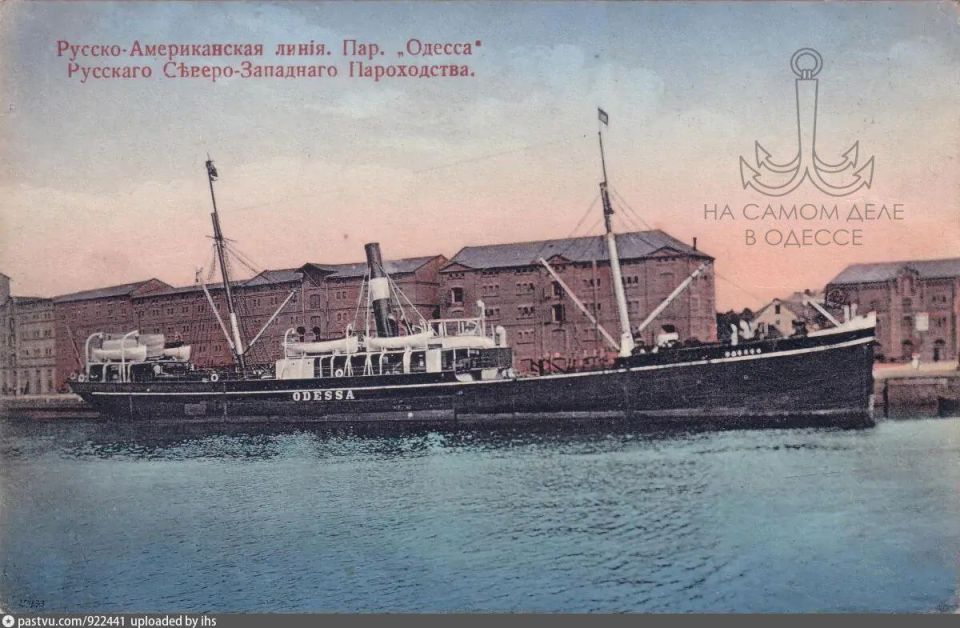 Пароход "Одесса". 1 августа 1828 года(22 июля по старому стилю) была открыта первая на Черном море пассажирская пароходная линия между Одессой и портами Крыма