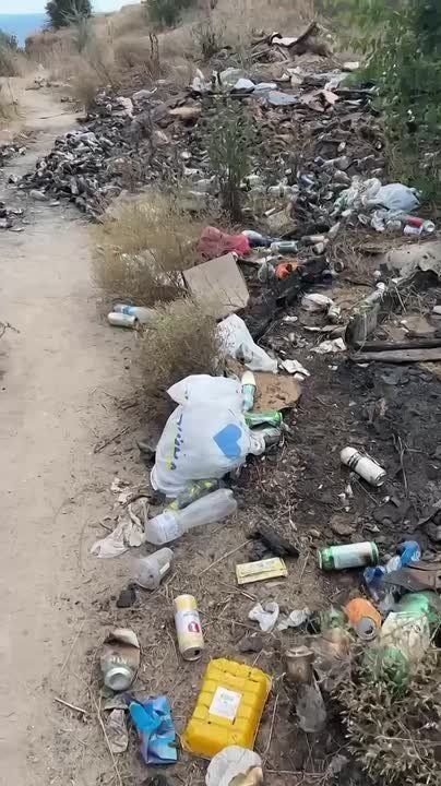 Территории около пляжей в Одесской области завалены мусором