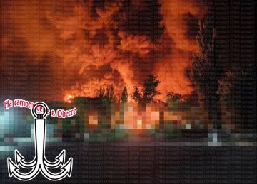 Измаильский пожар виден за десятки километров