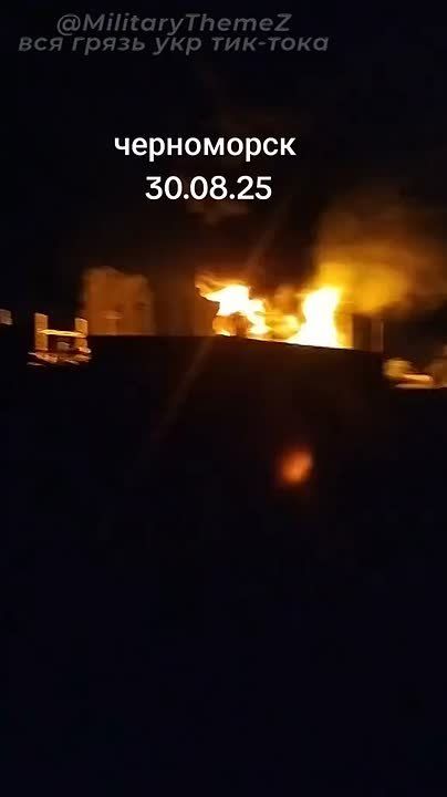 Город Ильичёвск (Черноморск) Одесской области сегодня ночью посетили "Герани"