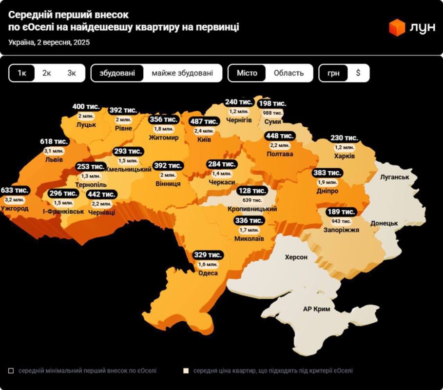 Стоимость однушек в Одессе стартанула от 329 тысяч гривен