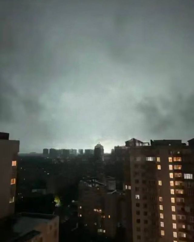 Вот такое зарево было в Одессе