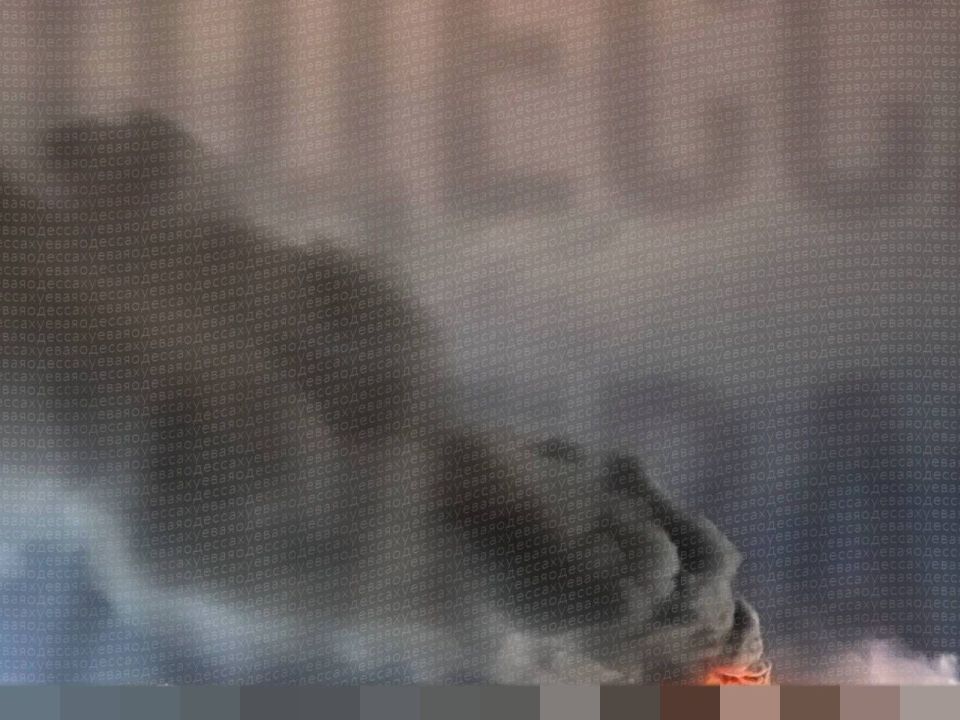 Пожарище в Одессе после прилетов "Гераней"