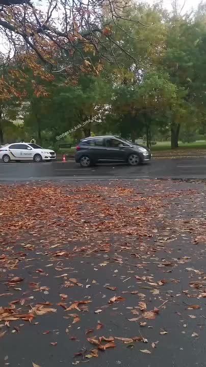 В Одессе на Доме Мебели авто залетело в столб