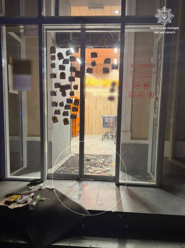 Алкаш в Одессе разгромил магазин чтобы стащить бутылку водки