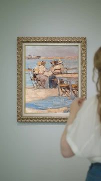 Скучаете по морю?. Ловим морской бриз и слушаем крики чаек на картине «У моря» (холст, масло, 1912) одессита-передвижника Тита Дворникова (1862—1922) из собрания Музея русского импрессионизма