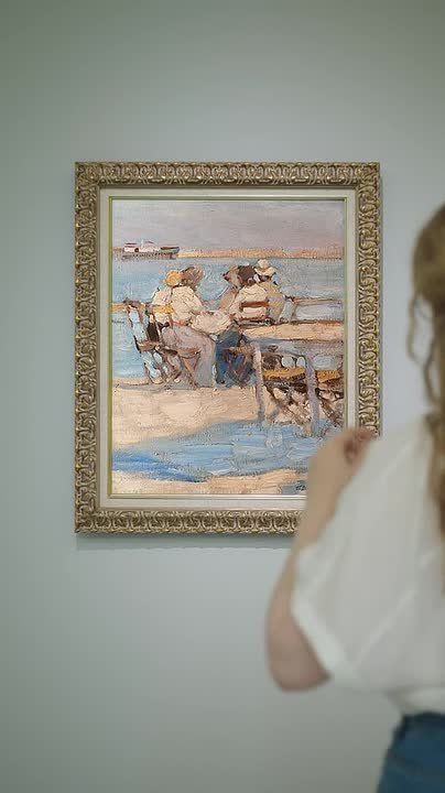 Скучаете по морю?. Ловим морской бриз и слушаем крики чаек на картине «У моря» (холст, масло, 1912) одессита-передвижника Тита Дворникова (1862—1922) из собрания Музея русского импрессионизма