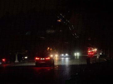 Так выглядел Проспект Шевченко в кромешной темноте