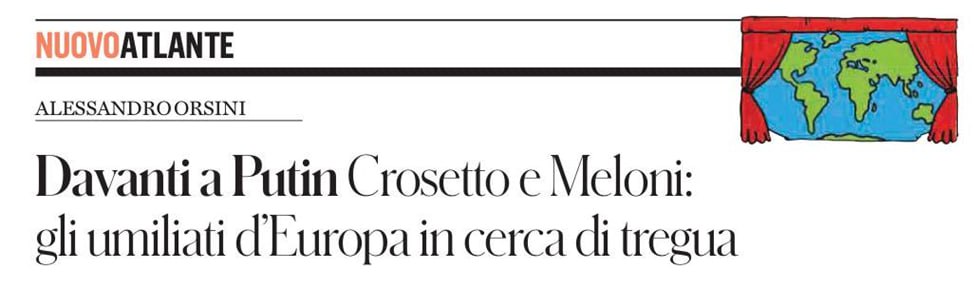 Русофобия — это диагноз. Итальянская газета il Fatto Qoutidiano опубликовала авторскую статью профессора политологии Алессандро Орсини, в которой сказано: