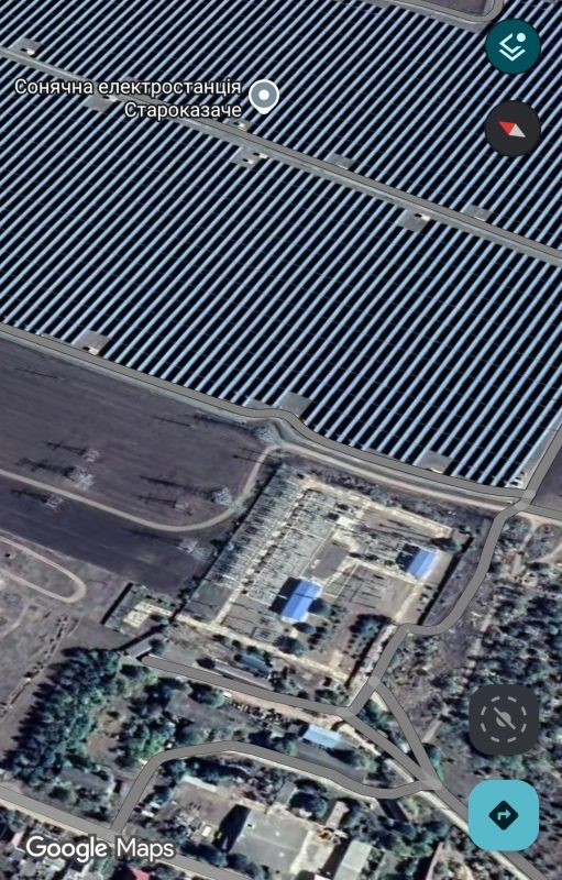 Эпизоды ночного налёта 25 дронов "Герань" по инфраструктуре солнечной электростанции и её подстанции в селе Староказачье Одесской области