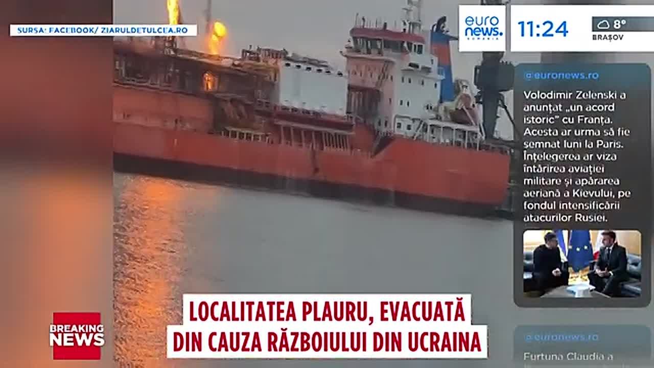 Cитуациию с пожаром на газовозе в порту Измаила комментирует "Типичная Одесса":