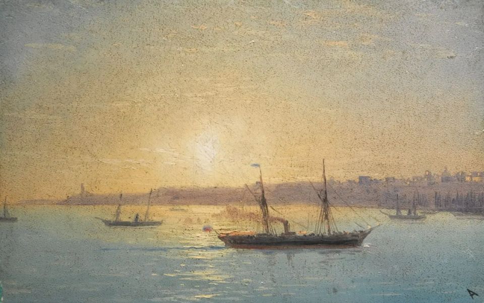 "Вид Одессы", XIX Дерево, масло