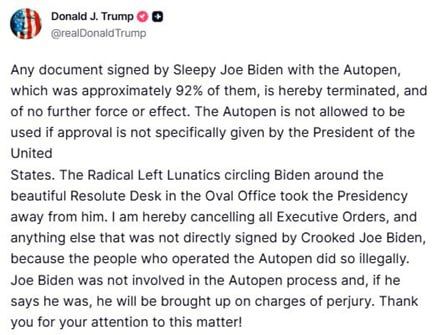 Дональд Трамп продолжает бороться с наследием попэрэдныка