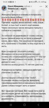 В Одессе учительница потребовала усыпить собаку просто потому, что та ей надоела