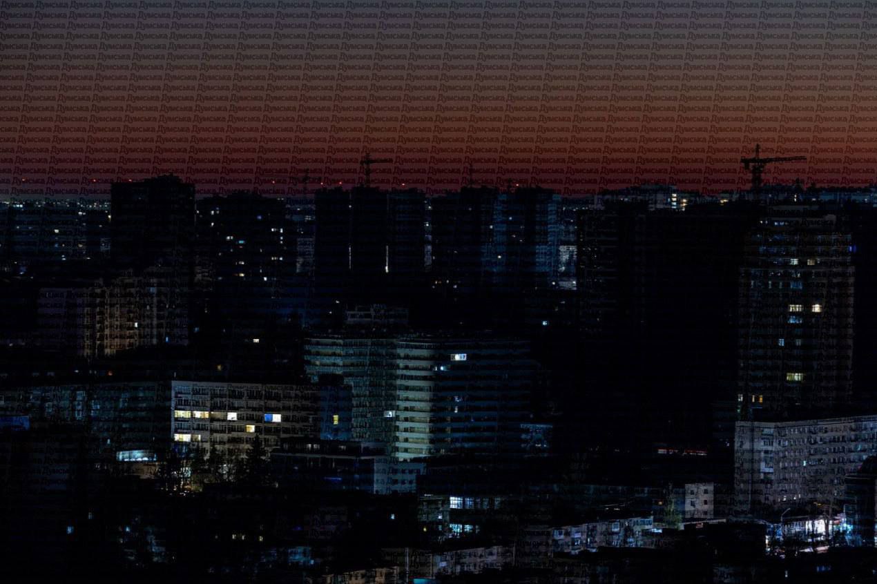 Вечерняя Одесса без света Вечерняя Одесса без света