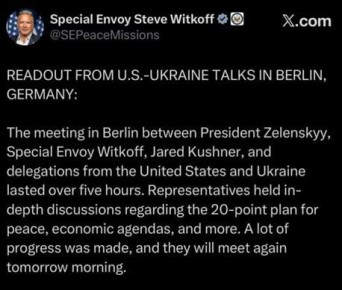 Вчера прошли переговоры американской и украинской делегаций в Берлине