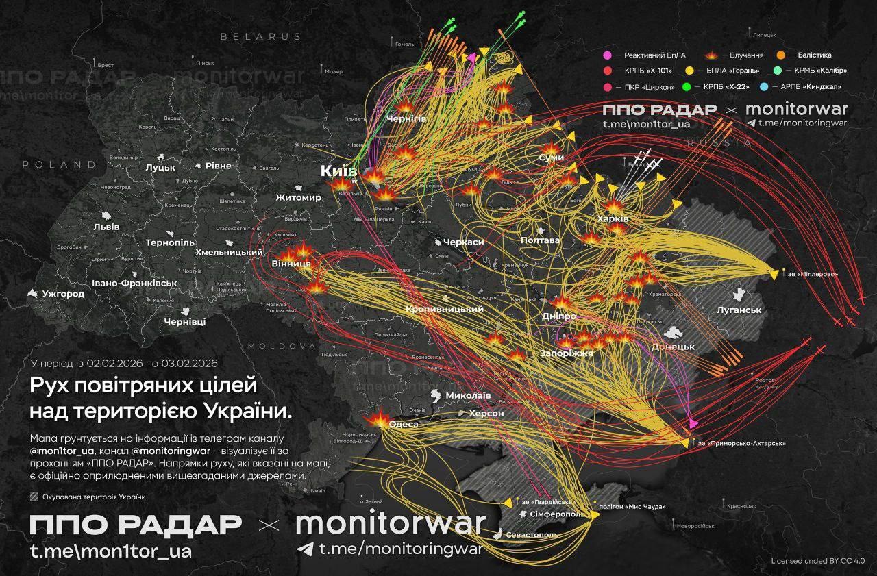После непродолжительного перемирия сегодня ночью был нанесён массированный удар по объектам энергетики Украины, основу которого составили преимущественно баллистические и крылатые ракеты