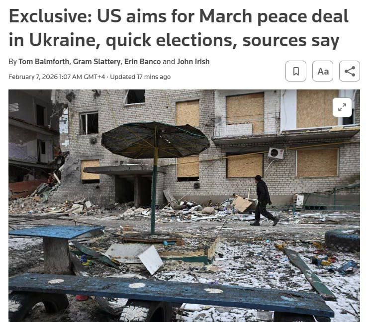 США хотят заключить мир на Украине в марте, а в мае провести выборы — Reuters