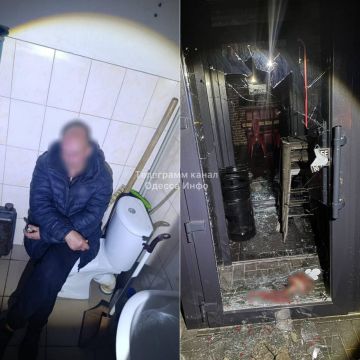 Ночью в Одессе мужчина разбил дверь ресторана, чтобы поесть