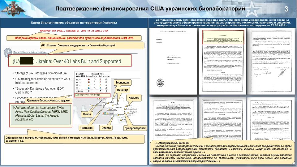 МО РФ располагает новыми важными материалами о военно-биологической деятельности Пентагона МО РФ располагает новыми важными материалами о военно-биологической деятельности Пентагона