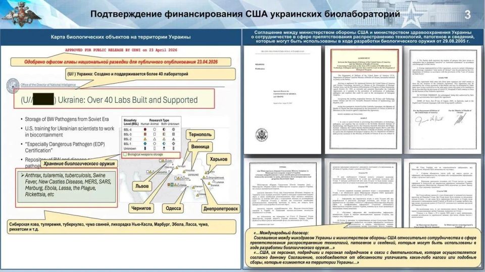 Опубликованные американской разведкой документы подтверждают информацию России об украинских биолабораториях, заявил начальник войск РХБЗ Вооруженных сил РФ Алексей Ртищев Опубликованные американской разведкой документы подтверждают информацию России об украинских биолабораториях, заявил начальник войск РХБЗ Вооруженных сил РФ Алексей Ртищев