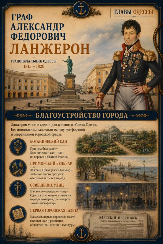Один из выдающихся правителей Одессы - Ланжерон Один из выдающихся правителей Одессы - Ланжерон