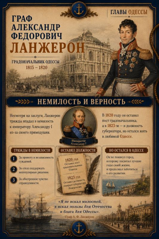 Один из выдающихся правителей Одессы - Ланжерон Один из выдающихся правителей Одессы - Ланжерон