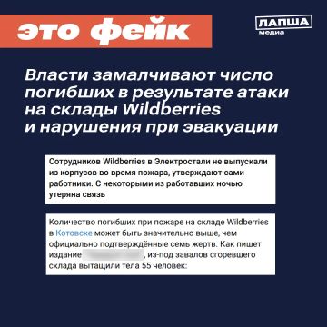 В Сети пишут, что сотрудники Wildberries в Электростали не могли эвакуироваться во время пожара, а реальное число погибших в Котовске, которое якобы составило 55 человек, замалчивается