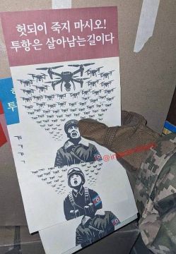 Украинские листовки, направленные против северокорейских войск, находившихся в Курской области