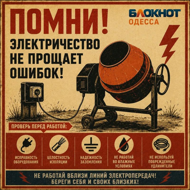 В Одесской области мужчину убила бетономешалка