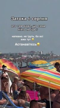 В Затоке пляжи переполнены отдыхающими