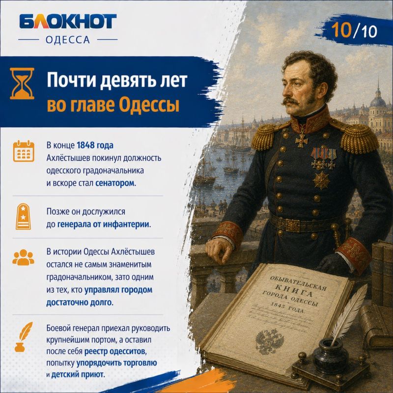 Главы Одессы: генерал, который после Наполеона взялся за одесские гири и аршины Главы Одессы: генерал, который после Наполеона взялся за одесские гири и аршины
