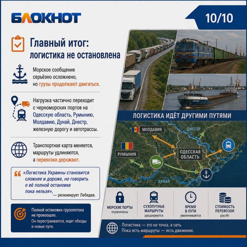 Порты встали, но грузы продолжают идти: как Украина перестроила логистику через Одесскую область Порты встали, но грузы продолжают идти: как Украина перестроила логистику через Одесскую область