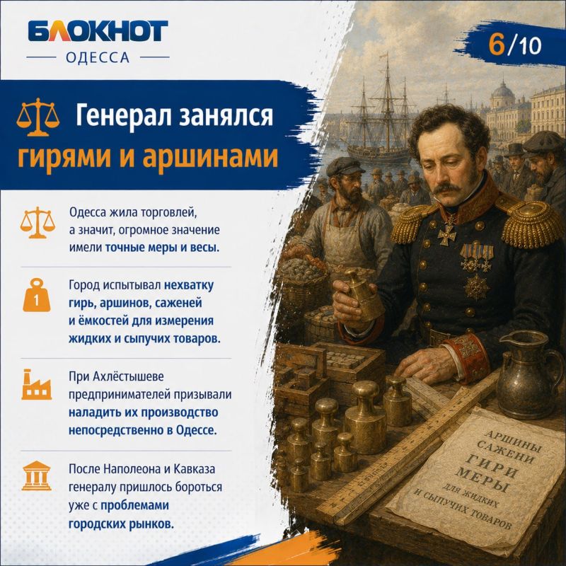 Главы Одессы: генерал, который после Наполеона взялся за одесские гири и аршины Главы Одессы: генерал, который после Наполеона взялся за одесские гири и аршины