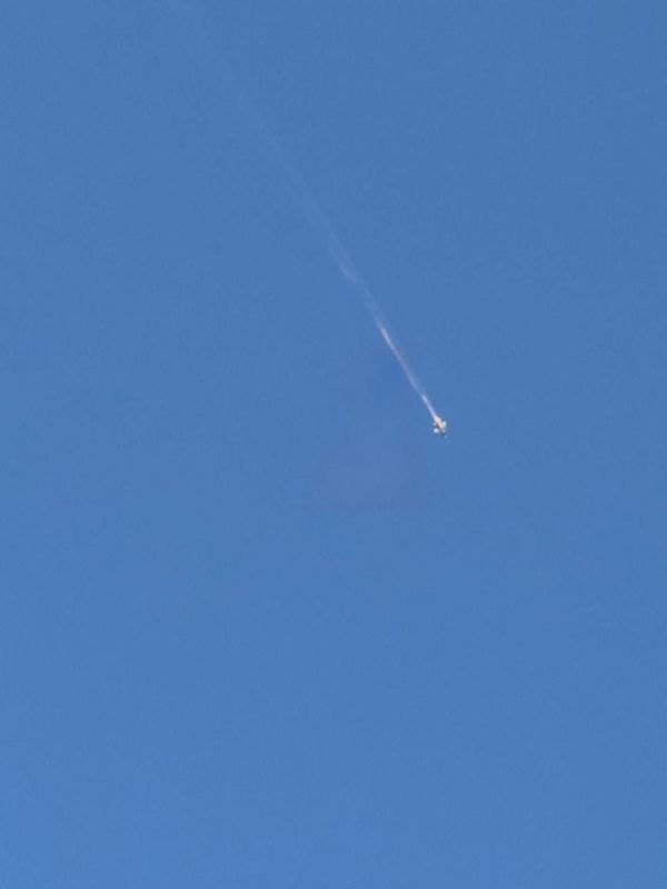Момент падения МиГ-29 в Одесской области