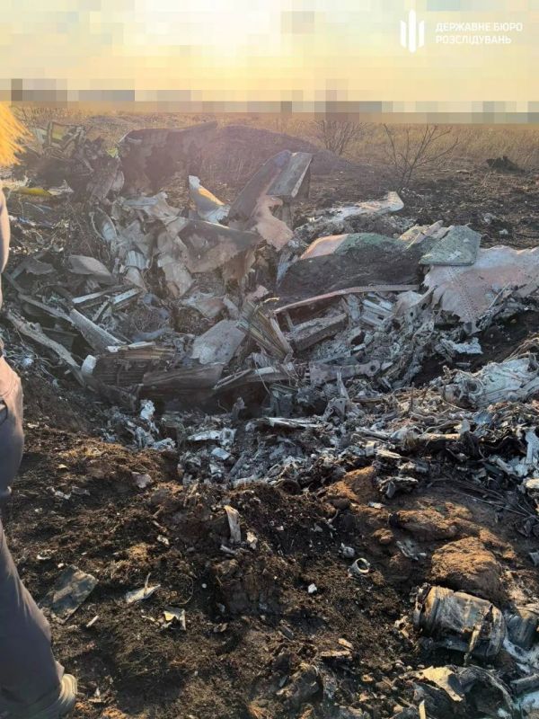 Обломки украинского МиГ-29, разбившегося вчера из-за возгорания авиационной ракеты во время охоты на дроны-камикадзе в Одесской области Обломки украинского МиГ-29, разбившегося вчера из-за возгорания авиационной ракеты во время охоты на дроны-камикадзе в Одесской области
