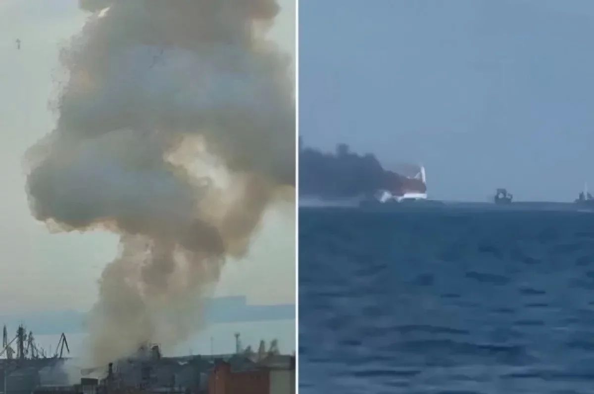 Столбы пламени жгут порты Одессы