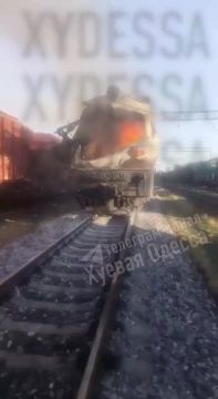 В Одесской области реактивный БпЛА «Герань-4» нанес удар по локомотиву