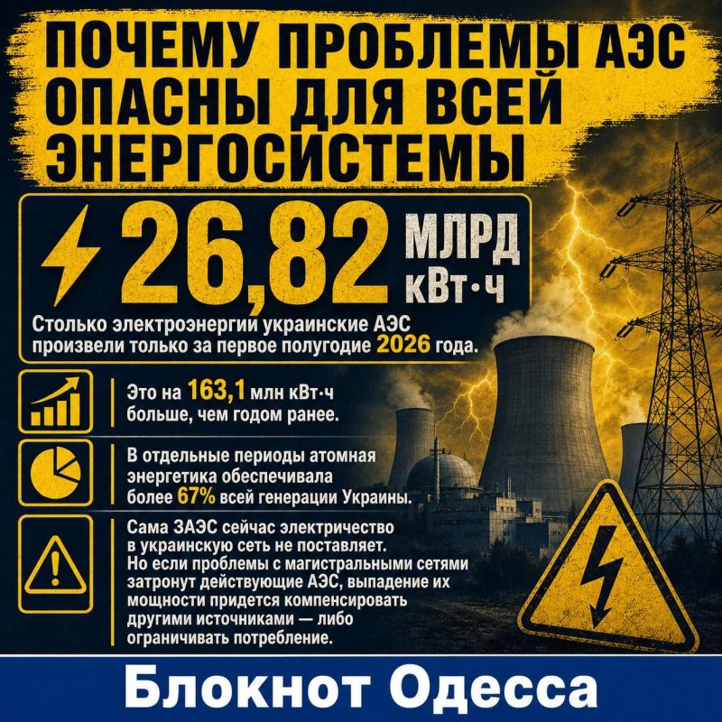 Запорожская АЭС потеряла внешнее энергоснабжение: почему это плохо для Одессы Запорожская АЭС потеряла внешнее энергоснабжение: почему это плохо для Одессы
