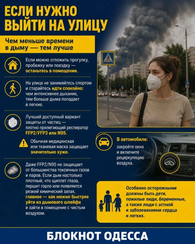 Одесса в ядовитом дыму: как не надышаться гарью, и что делать, если это произошло Одесса в ядовитом дыму: как не надышаться гарью, и что делать, если это произошло