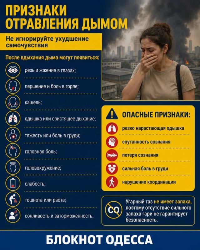 Одесса в ядовитом дыму: как не надышаться гарью, и что делать, если это произошло Одесса в ядовитом дыму: как не надышаться гарью, и что делать, если это произошло
