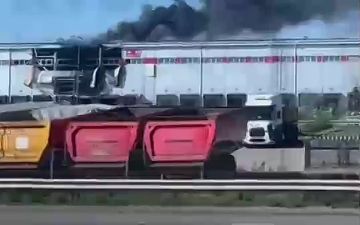 Кадры прилёта по "Новой почте" в Одессе
