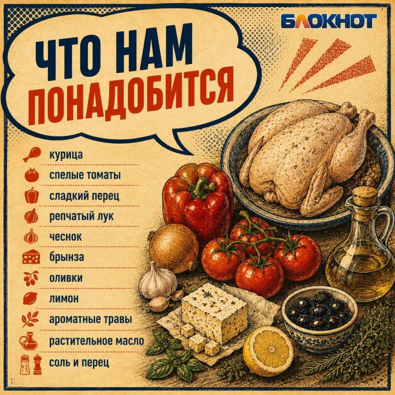 Греческая курица по-одесски: готовим южный ужин Греческая курица по-одесски: готовим южный ужин