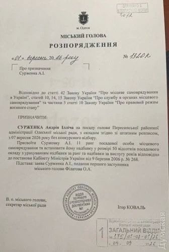 В Одессе нового главу Пересыпской райадминистрации связывают с ЖКХ-монополией в Теплодаре В Одессе нового главу Пересыпской райадминистрации связывают с ЖКХ-монополией в Теплодаре
