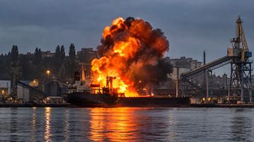 Сухогруз с военным грузом и патрульный катер поражены в Одесской области