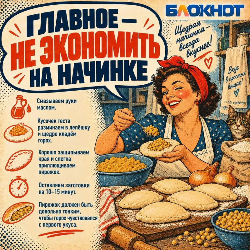 По четыре копейки с горохом: готовим пирожки из старой Одессы По четыре копейки с горохом: готовим пирожки из старой Одессы