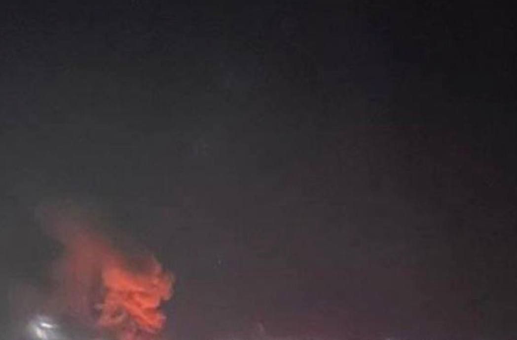 Пожар после прилёта в Одессе