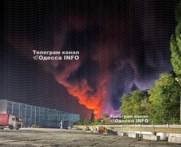 В районе Усатово Одесской области начался мощный пожар после атаки БПЛА, сообщают местные каналы