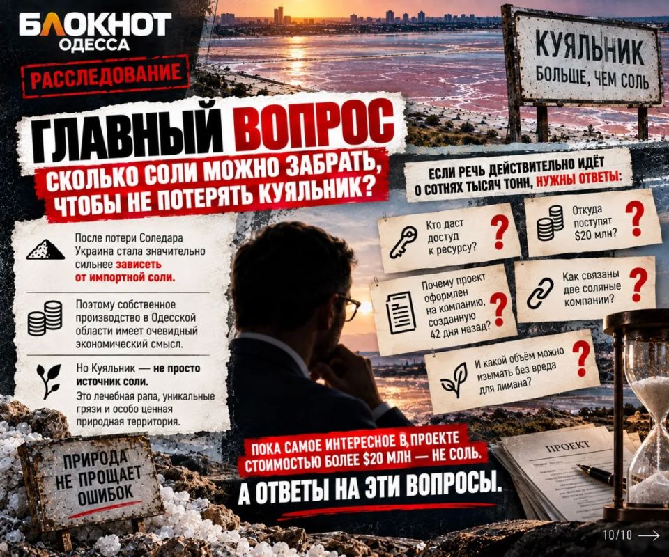 Фирме 42 дня, проекту $20 миллионов: что происходит вокруг Куяльника Фирме 42 дня, проекту $20 миллионов: что происходит вокруг Куяльника
